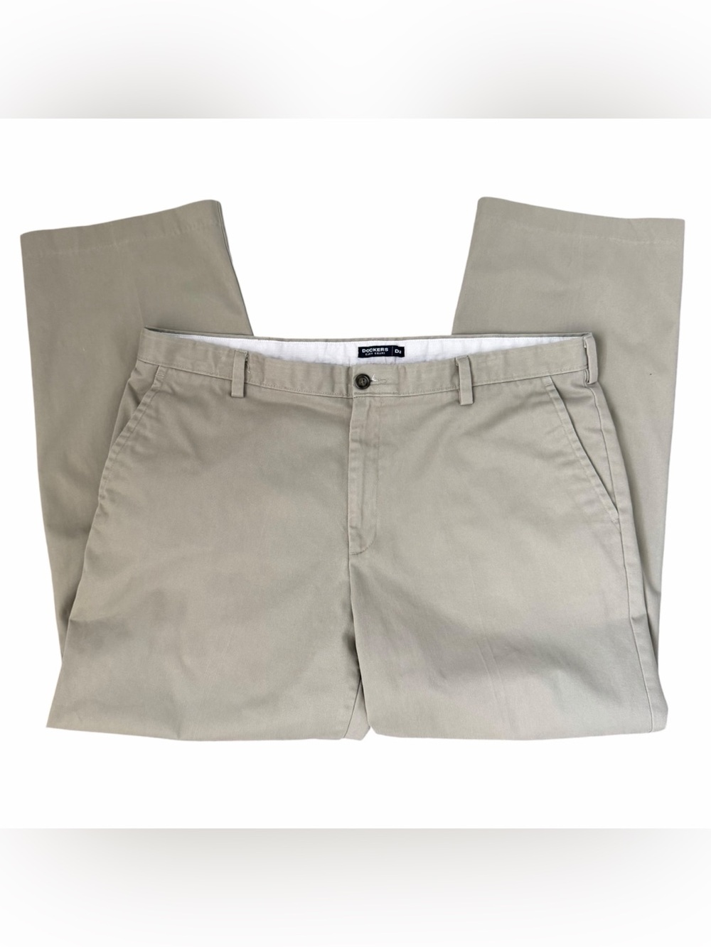 Dockers D3 Easy Khaki Mens Pants 40x32 Beige Tan Classic Chino Straight Leg EUC